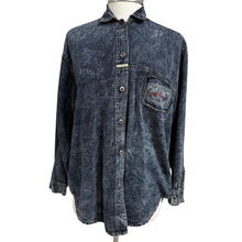 Load image into Gallery viewer, Vintage Traffic Ltd Acid Wash Denim Shirt Size Medium
