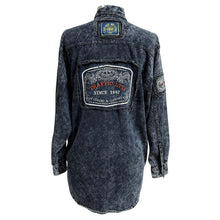 Load image into Gallery viewer, Vintage Traffic Ltd Acid Wash Denim Shirt Size Medium
