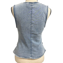 Load image into Gallery viewer, V-Neck Denim Vest Y2K Revival Size Small
