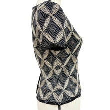 Load image into Gallery viewer, Vintage 90s Papell Boutique Evening Black Silk Embroidered Beaded Top Size S
