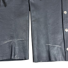 Load image into Gallery viewer, Jamin Leather Black Leather Fringe Motorcycle Chaps Silver Conchos Size XL
