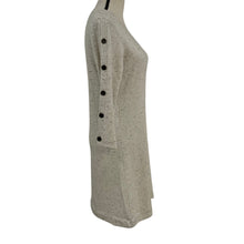 Load image into Gallery viewer, Talbots Petite Oatmeal Donegal Fleck Knit Sweater Dress Button Sleeve Size MP

