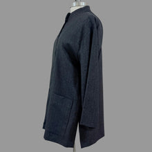Load image into Gallery viewer, Vintage 90s Company Ellen Tracy Charcoal Pinstripe Wool Pant Suit Tunic Jacket
