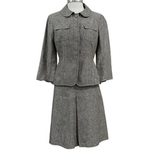 Load image into Gallery viewer, Talbots Heather Tweed Peter Pan Collar Belted Skirt Suit Set Size 8
