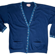 Load image into Gallery viewer, Vintage 90s Navy Blue Cardigan Size Medium
