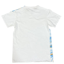 Load image into Gallery viewer, Y2K Liquid Blue White Tiger Graphic Tee  Psychedelic Marble Print Small
