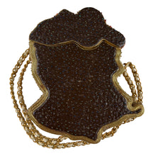 Load image into Gallery viewer, 80s–90s Beaded Santa Crossbody Purse
