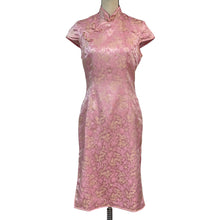 Load image into Gallery viewer, Vintage Pink Brocade QiPao Dress Medium
