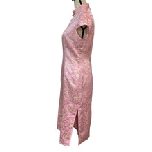 Load image into Gallery viewer, Vintage Pink Brocade QiPao Dress Medium
