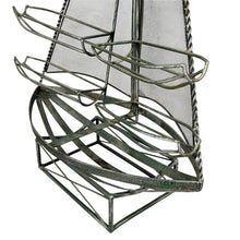 Load image into Gallery viewer, Vintage Metal Sailboat Wine Rack Nautical Coastal Decor
