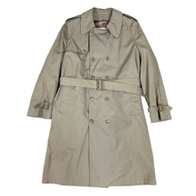 Load image into Gallery viewer, 1960s Khaki Trench Coat with Removable Faux Fur Lining 40 L

