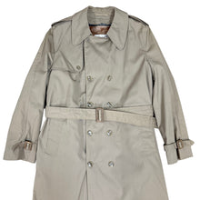Load image into Gallery viewer, 1960s Khaki Trench Coat with Removable Faux Fur Lining 40 L

