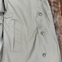 Load image into Gallery viewer, 1960s Khaki Trench Coat with Removable Faux Fur Lining 40 L
