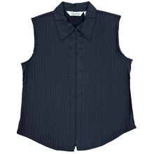 Load image into Gallery viewer, 90s 100 Cotton Sleeveless Pleat Zip Front Top Size XL
