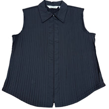 Load image into Gallery viewer, 90s 100 Cotton Sleeveless Pleat Zip Front Top Size XL
