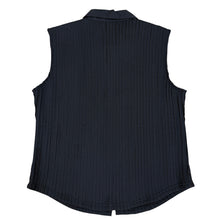 Load image into Gallery viewer, 90s 100 Cotton Sleeveless Pleat Zip Front Top Size XL

