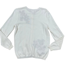 Load image into Gallery viewer, VTG 90s White Knit Floral Embroidered Cardigan Sweater Size S

