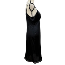 Load image into Gallery viewer, Vintage 60s Vanity Fair Black Nylon Slip Dress Size 36 Made in USA
