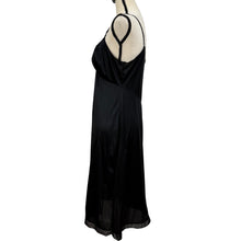 Load image into Gallery viewer, Vintage 60s Vanity Fair Black Nylon Slip Dress Size 36 Made in USA

