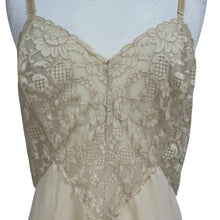 Load image into Gallery viewer, Vanity Fair USA Beige Lace Nylon Slip Dress Size 38
