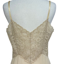 Load image into Gallery viewer, Vanity Fair USA Beige Lace Nylon Slip Dress Size 38
