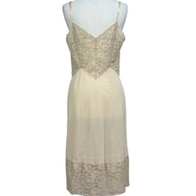 Load image into Gallery viewer, Vanity Fair USA Beige Lace Nylon Slip Dress Size 38
