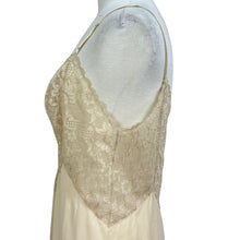 Load image into Gallery viewer, Vanity Fair USA Beige Lace Nylon Slip Dress Size 38
