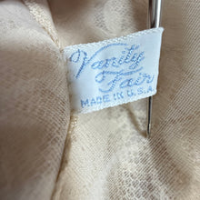 Load image into Gallery viewer, Vanity Fair USA Beige Lace Nylon Slip Dress Size 38
