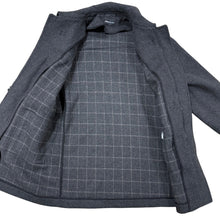 Load image into Gallery viewer, Jones New York Men’s Wool Toggle Coat Charcoal Gray Plaid Lining Size XXL
