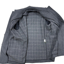 Load image into Gallery viewer, Jones New York Men’s Wool Toggle Coat Charcoal Gray Plaid Lining Size XXL
