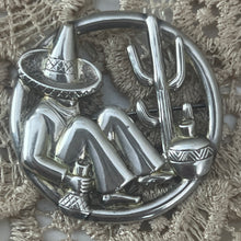 Load image into Gallery viewer, 925 Sterling Silver Traveler w Cactus Brooch
