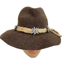 Load image into Gallery viewer, Brown Wool Austrian Fedora Hat Size L European S2 58
