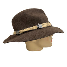Load image into Gallery viewer, Brown Wool Austrian Fedora Hat Size L European Size Large EUR/58
