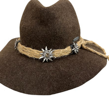 Load image into Gallery viewer, Brown Wool Austrian Fedora Hat Size L European Size Large EUR/58
