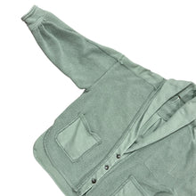 Load image into Gallery viewer, Free People Sage Green Fleece Shawl Collar Cardigan Slouchy Cozy Fit Small
