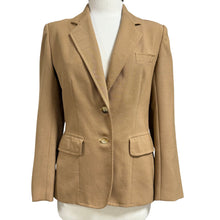 Load image into Gallery viewer, Vintage Tan Tailored Two Button Blazer Small Union Made USA
