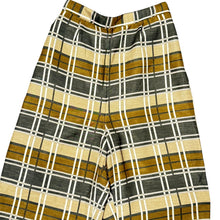 Load image into Gallery viewer, Vintage 80s Plaid High Waist Tapered Pants Brown Mustard Olive Check Small
