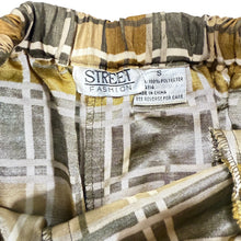 Load image into Gallery viewer, Vintage 80s Plaid High Waist Tapered Pants Brown Mustard Olive Check Small
