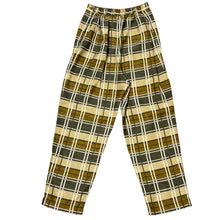 Load image into Gallery viewer, Vintage 80s Plaid High Waist Tapered Pants Brown Mustard Olive Check Small
