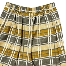 Load image into Gallery viewer, Vintage 80s Plaid High Waist Tapered Pants Brown Mustard Olive Check Small
