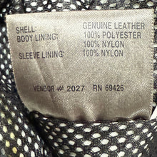 Load image into Gallery viewer, Y2K Wilsons Leather Black Leather Jacket Moto Stripe Sleeve
