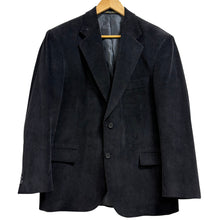 Load image into Gallery viewer, 90s Black Corduroy Preppy Ivy Style Blazer Jacket 2-Button 42R

