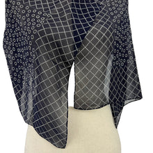 Load image into Gallery viewer, Worth Sheer Navy Blue Rectangle Scarf
