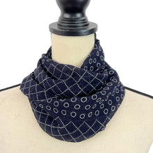 Load image into Gallery viewer, Worth Sheer Navy Blue Rectangle Scarf
