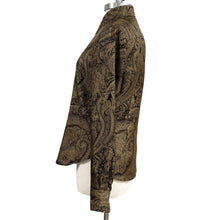 Load image into Gallery viewer, Vintage 80s Loro Piana 100% Silk Paisley Button-Down Blouse Size Small
