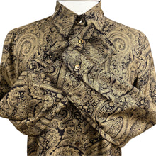 Load image into Gallery viewer, Vintage 80s Loro Piana 100% Silk Paisley Button-Down Blouse Size Small
