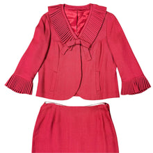 Load image into Gallery viewer, Vintage 60s Red Skirt Suit Size Small
