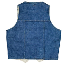 Load image into Gallery viewer, Vintage 70s Levi’s Sherpa Lined Denim Vest Blue Tab Made in Mexico Size 38
