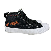 Load image into Gallery viewer, Converse Not A Chuck High Top Sneakers Black/Orange Script Youth Size 5Y Women’s 6.5–7
