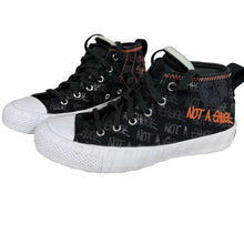 Load image into Gallery viewer, Converse Not A Chuck High Top Sneakers Black/Orange Script Youth Size 5Y Women’s 6.5–7
